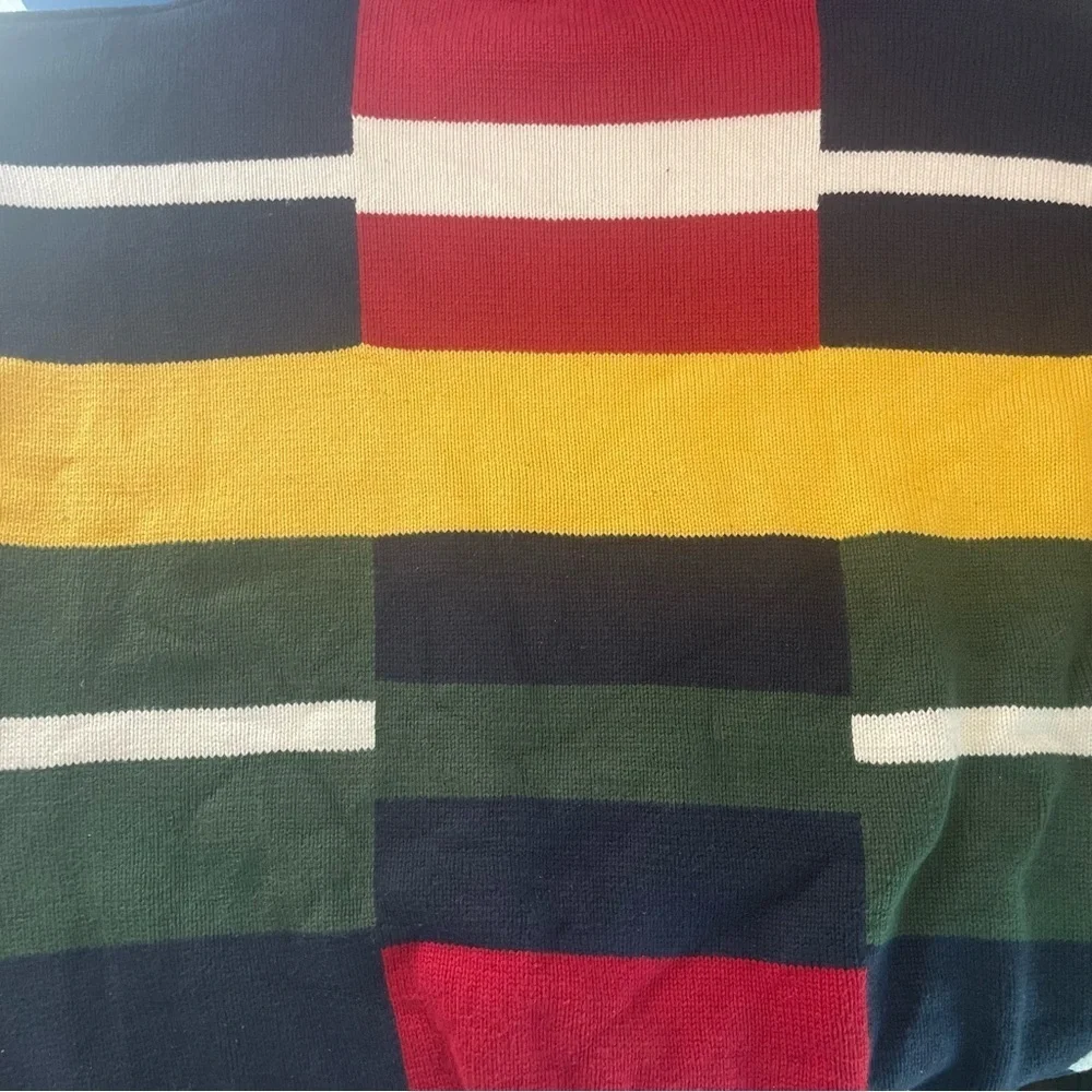 Nautica Large Men’s Retro Sweater 100% Cotton Red White Blue PRELOVED